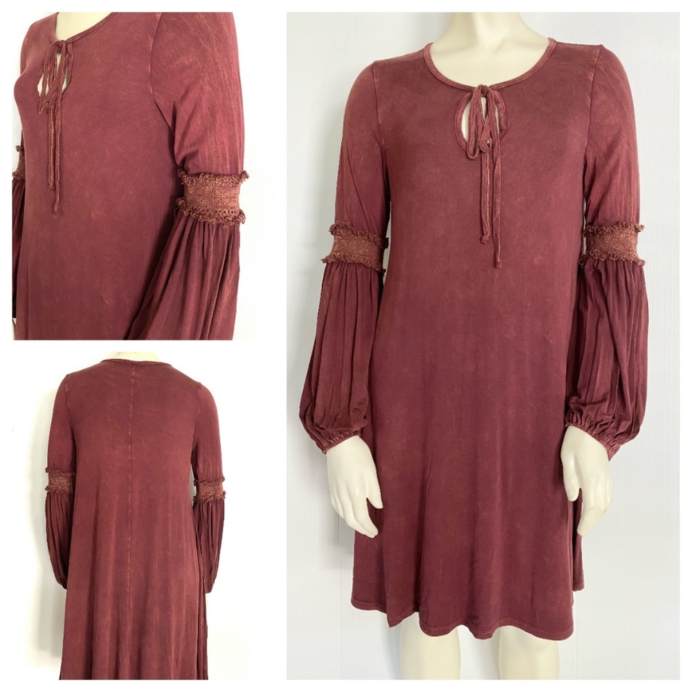 Altar'd‎ State boho peasant puff sleeve tunic dress